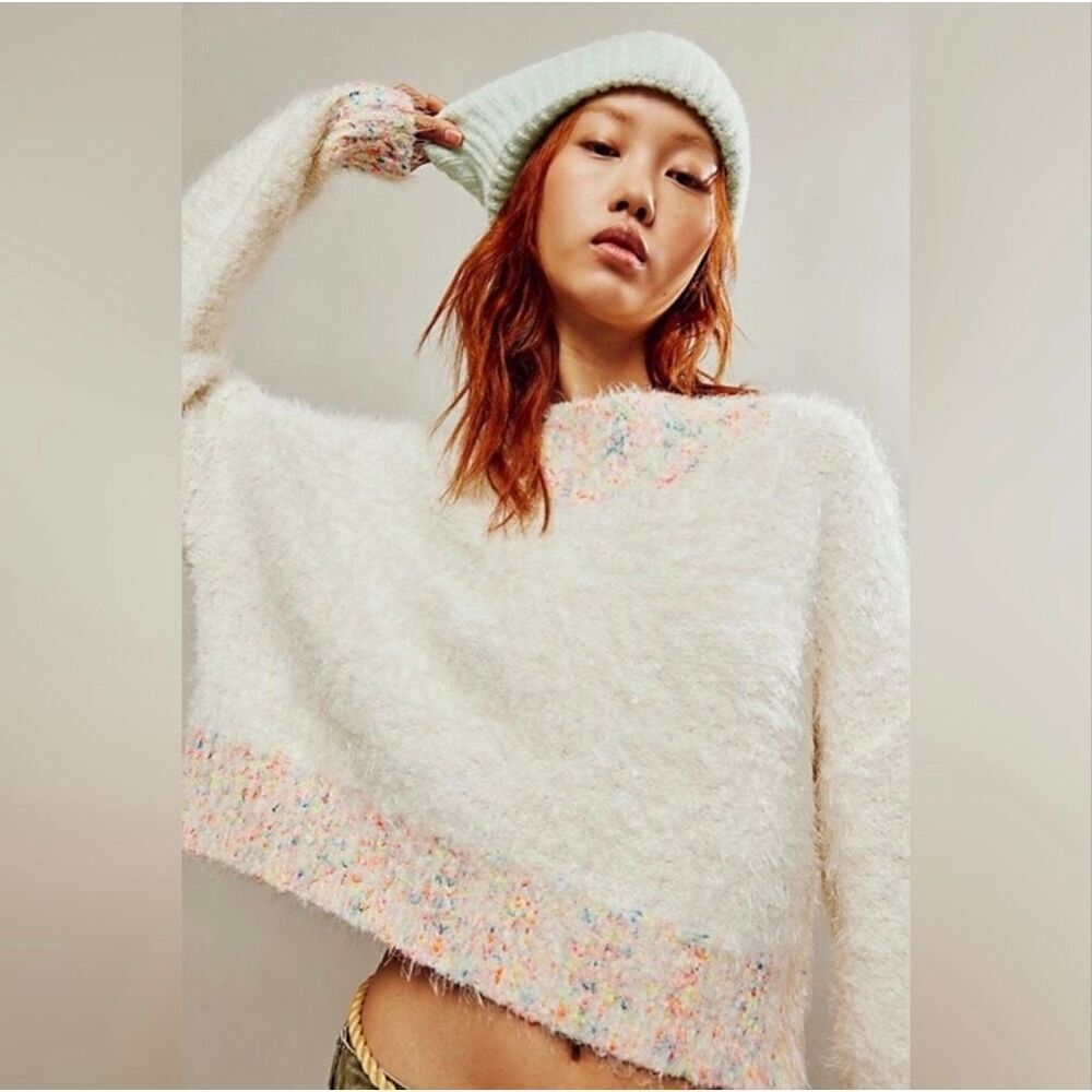 Free People Stardust Sweater in Gardenia Combo Size XS